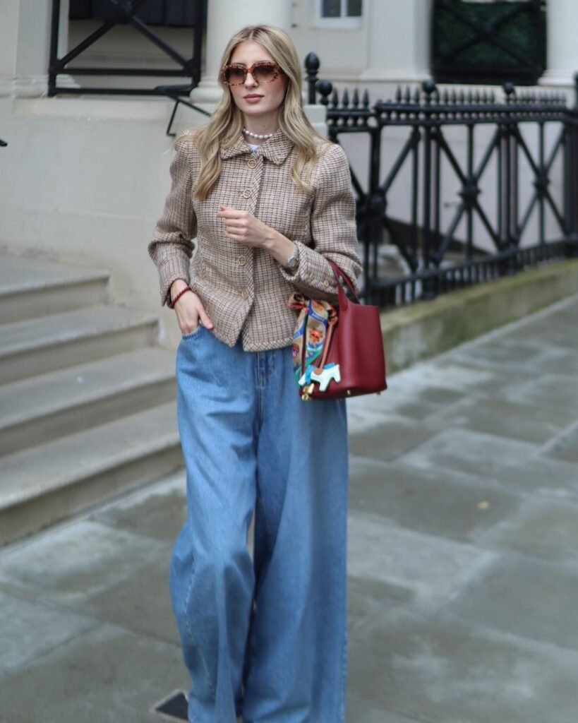 Polish Relaxed Denim With a Fitted Tweed Jacket