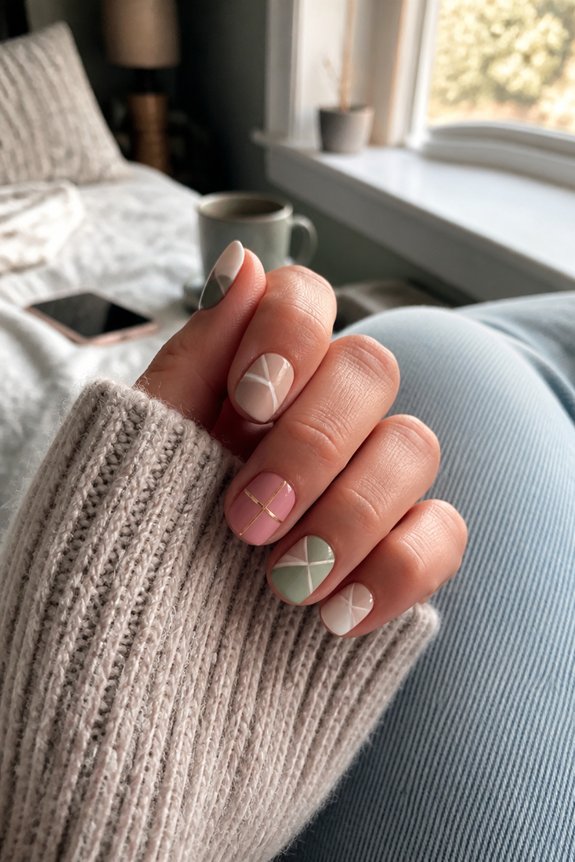 architectural tape nail designs