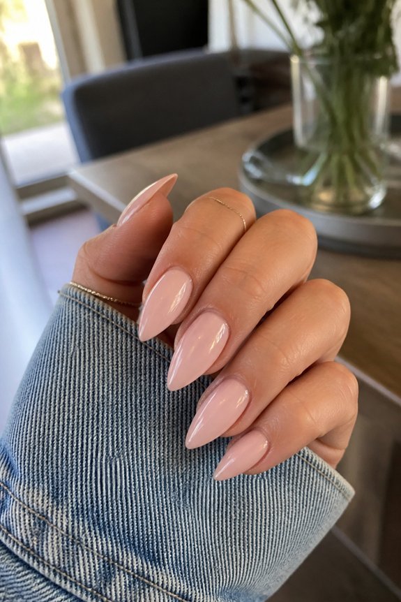 bold double peaked nail design