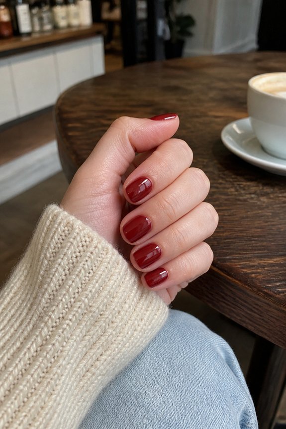 bold glossy nails shine