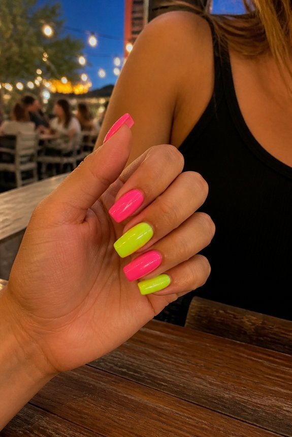 bold neon gel aesthetics