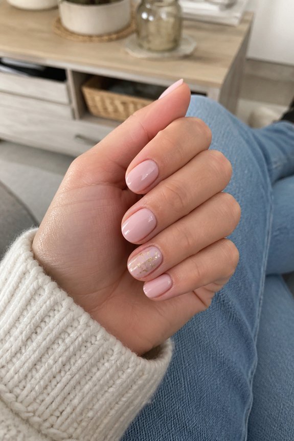chic single accent nails