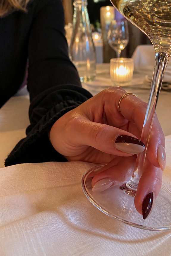 chic two tone nail design