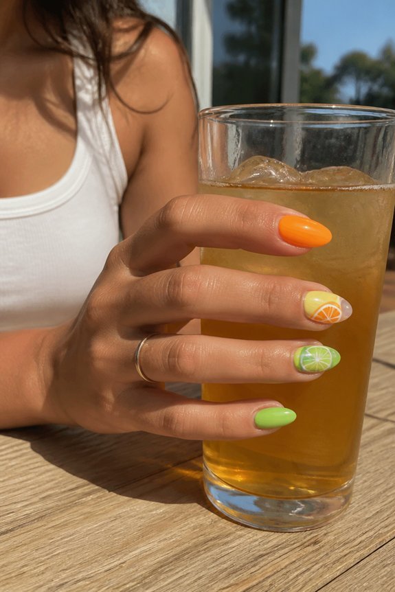 citrus nail art designs