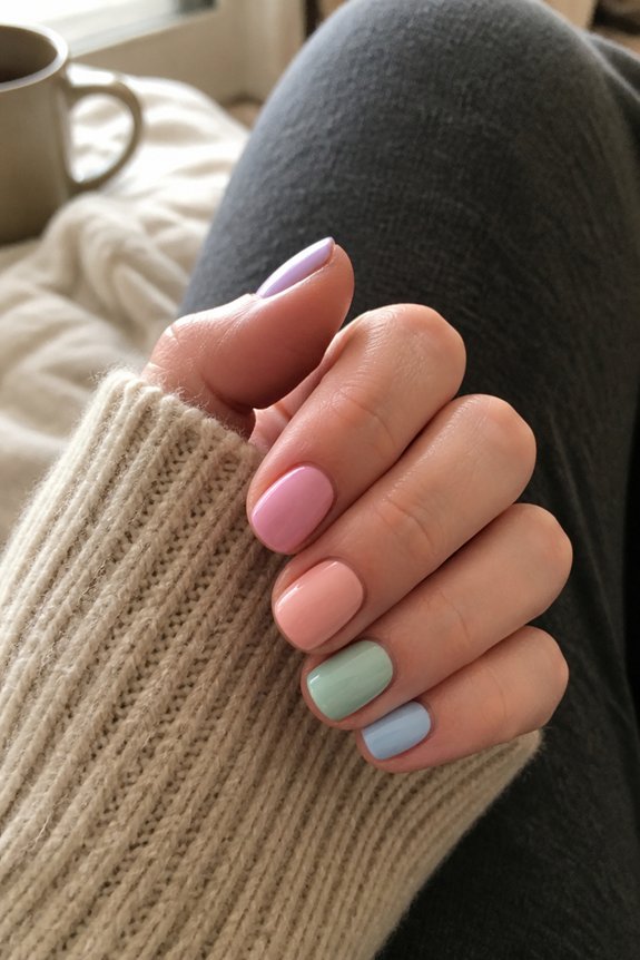 effortless pastel nail elegance