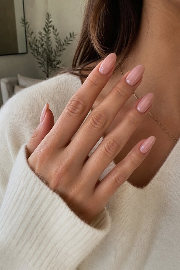 elegant almond shaped press ons