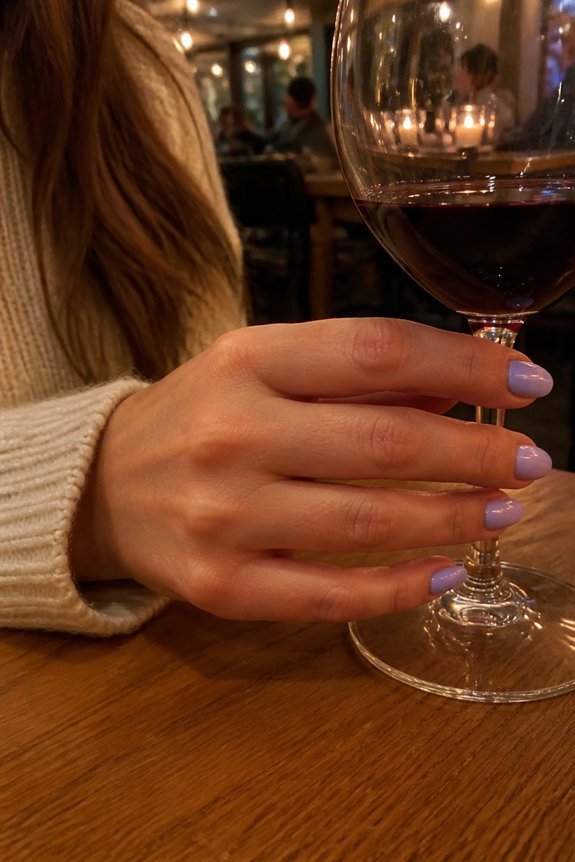 elegant lavender gel manicure