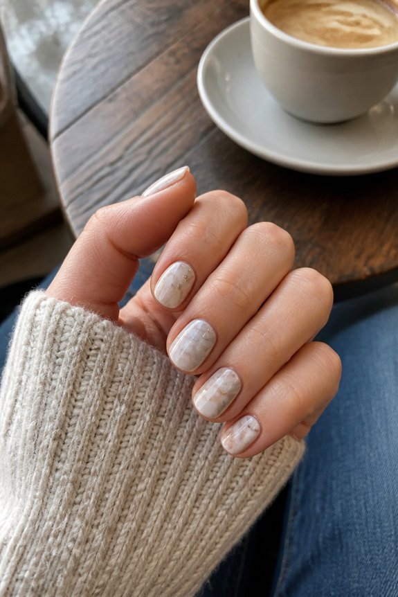 elegant marble nail design