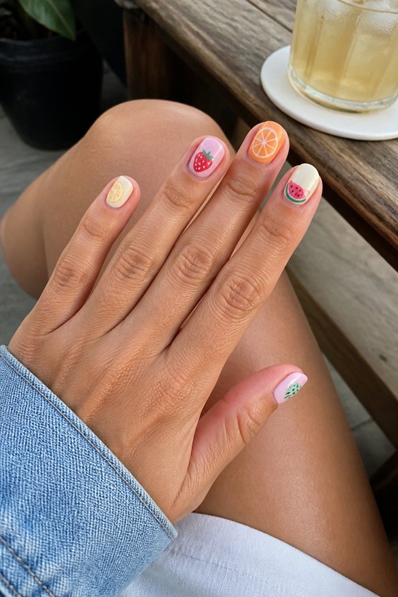 fruit inspired summer nail art