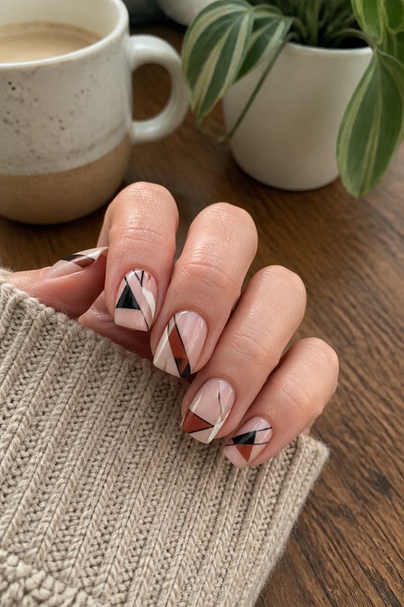 geometric nail art tape
