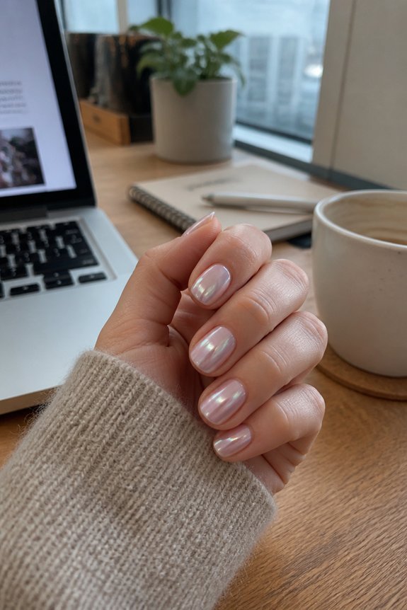 glazed donut effect nails