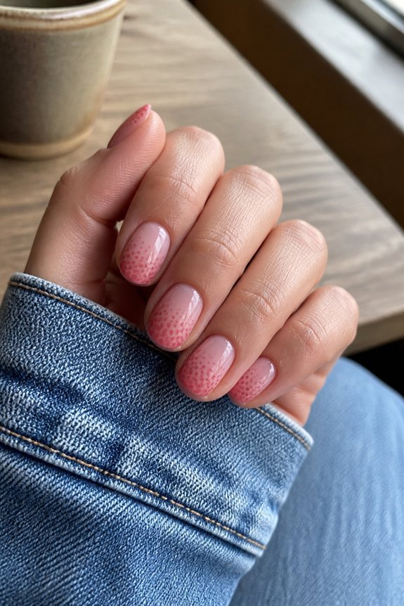 gradient dot nail design