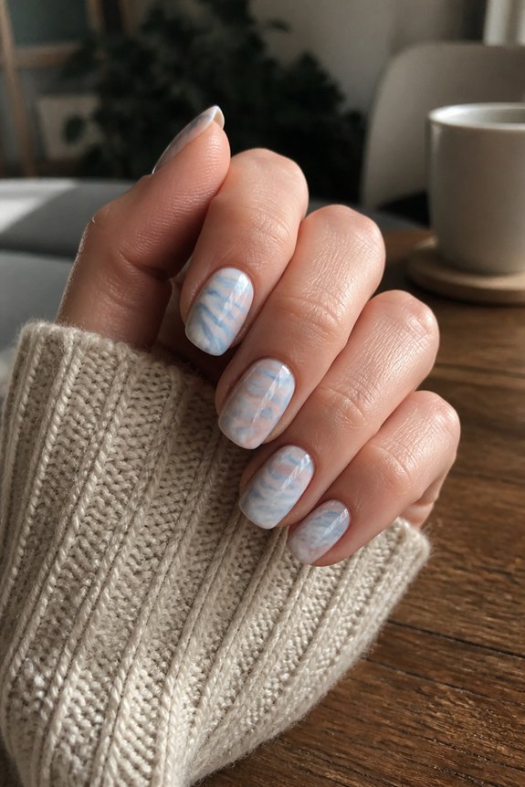 marble nail art technique