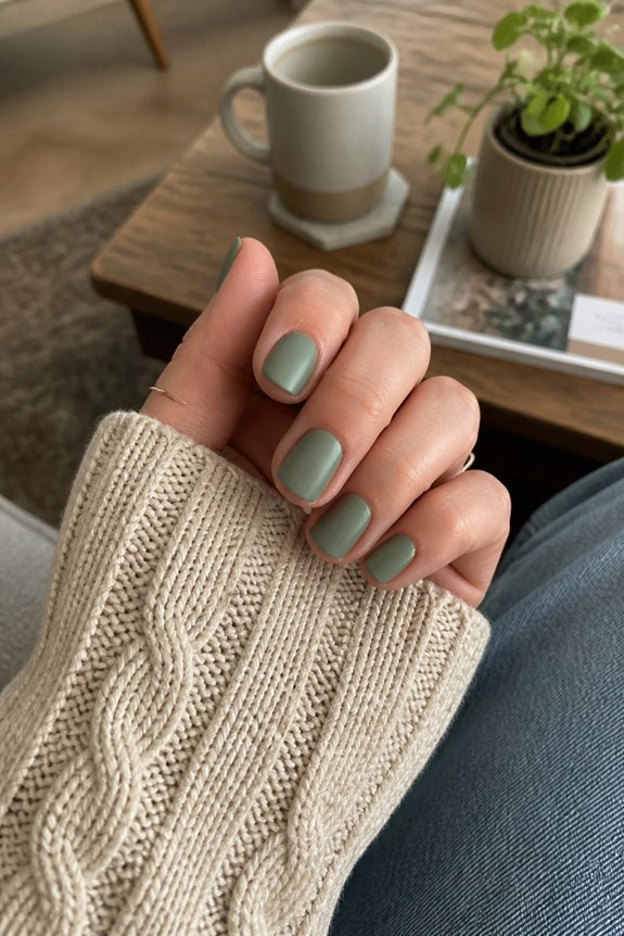 matte sage green elegance