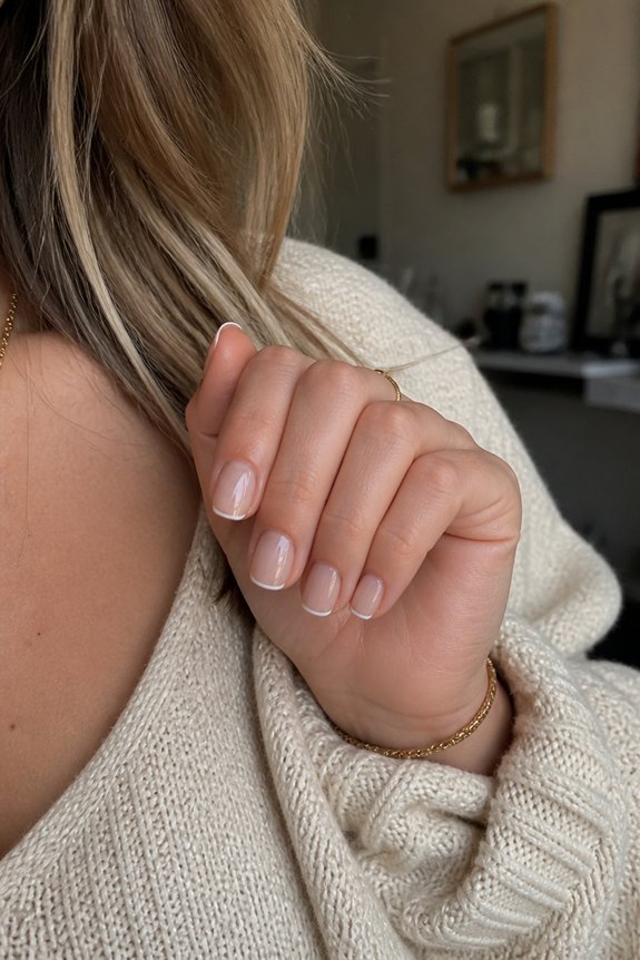 modern minimalist french manicure