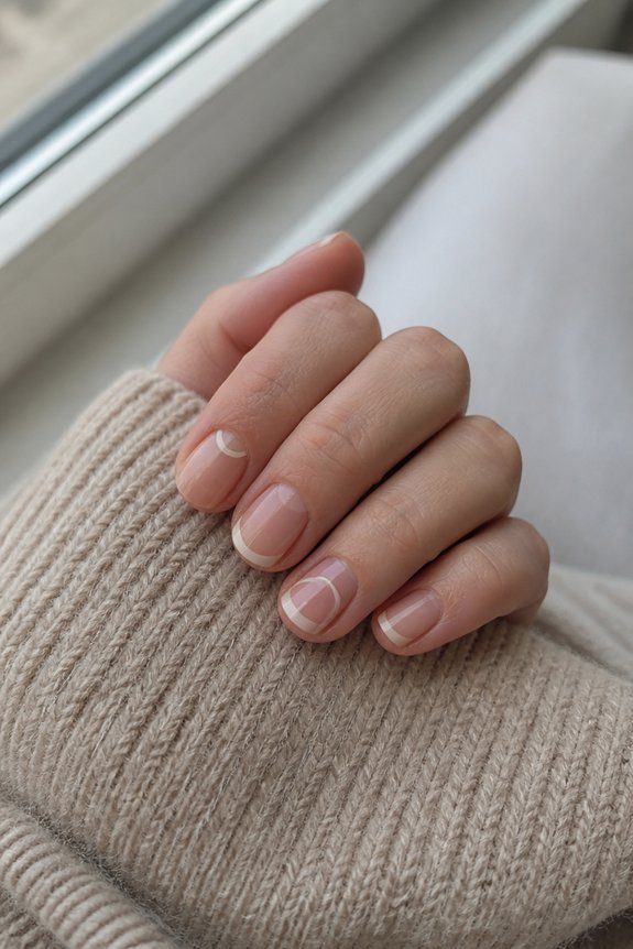 modern negative space manicure