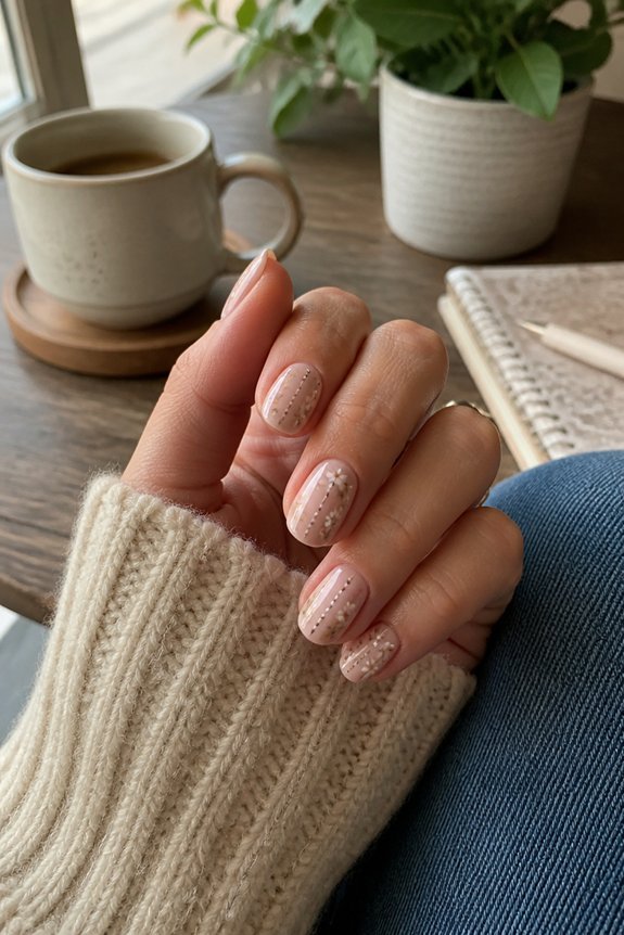 simple hand painted nail designs