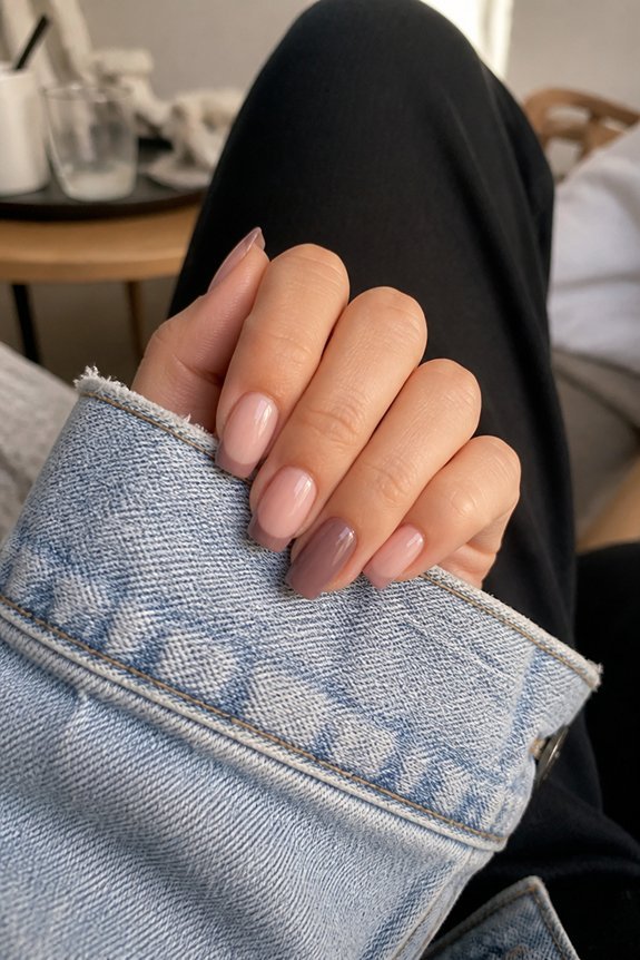 sophisticated two tone nails