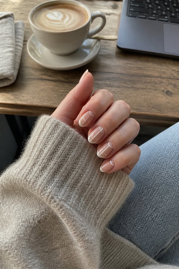 subtractive geometric nail design