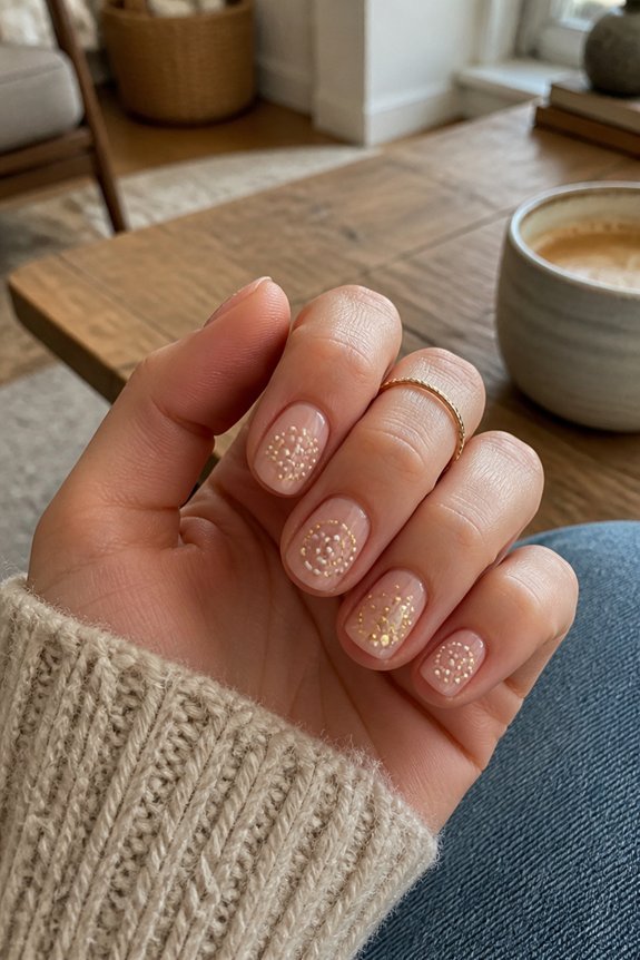 swirling dot design accents