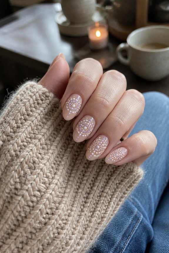 symmetrical mandala nail art