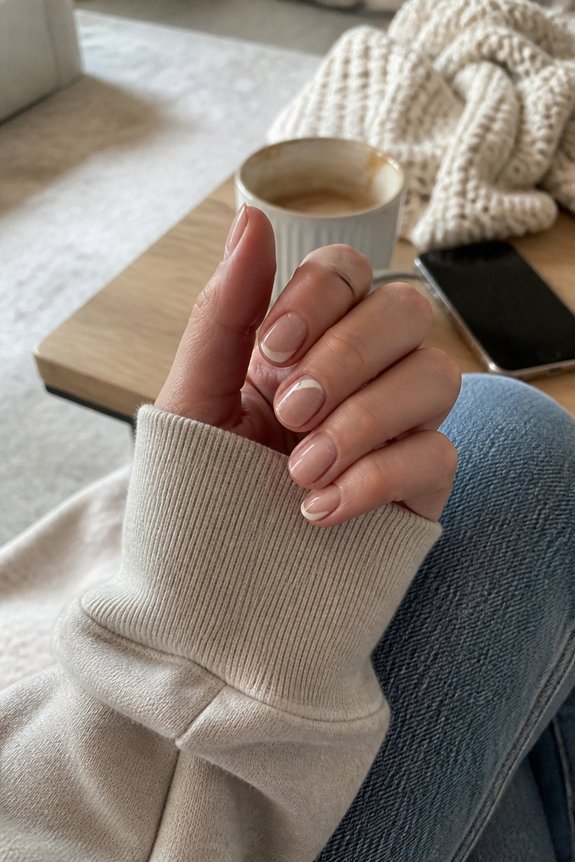 trendy negative space nails