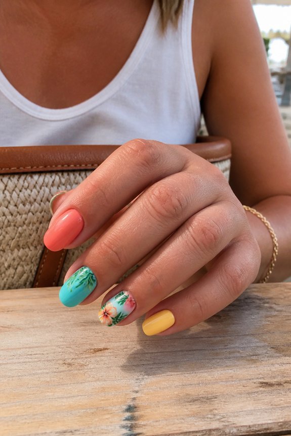 tropical vacation ready nail designs