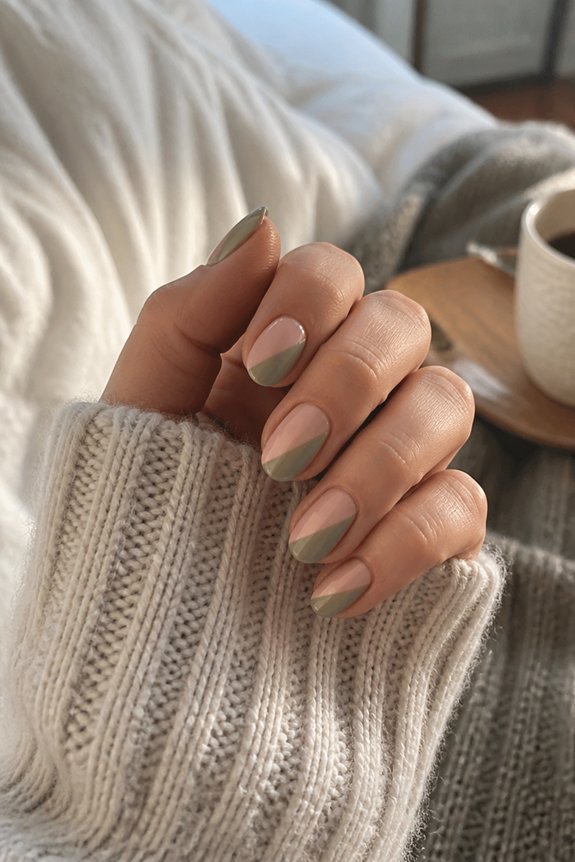 two tone nail design