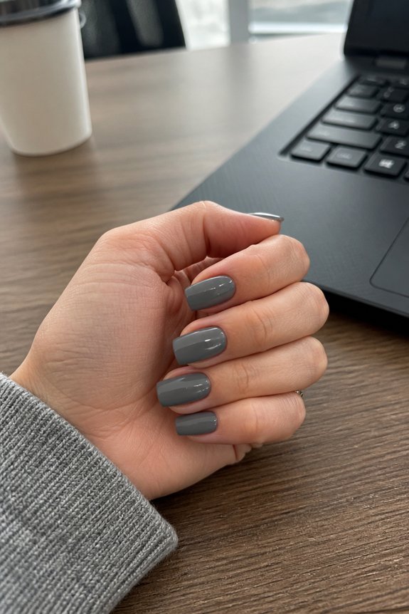 versatile cool gray manicure