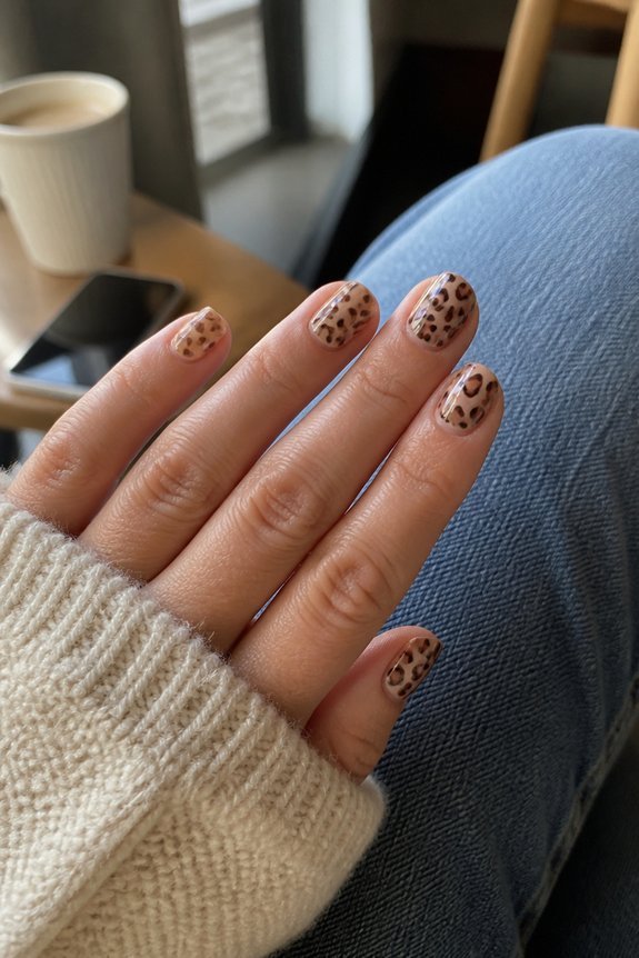 wild animal print nails