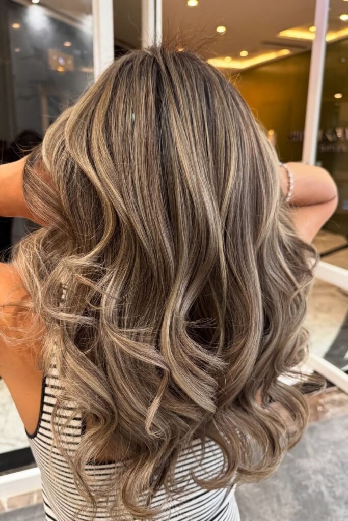 Ash Blonde Ribbons on a Deep Brunette Base