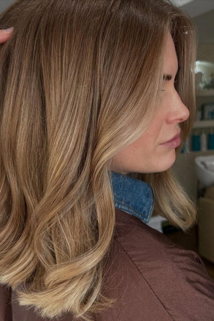 Caramel Balayage on a Mid Length Cut