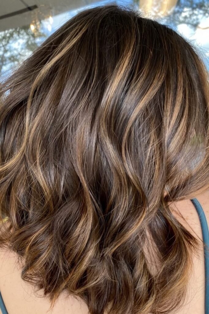 Chunky Golden Highlights on a Chocolate Base