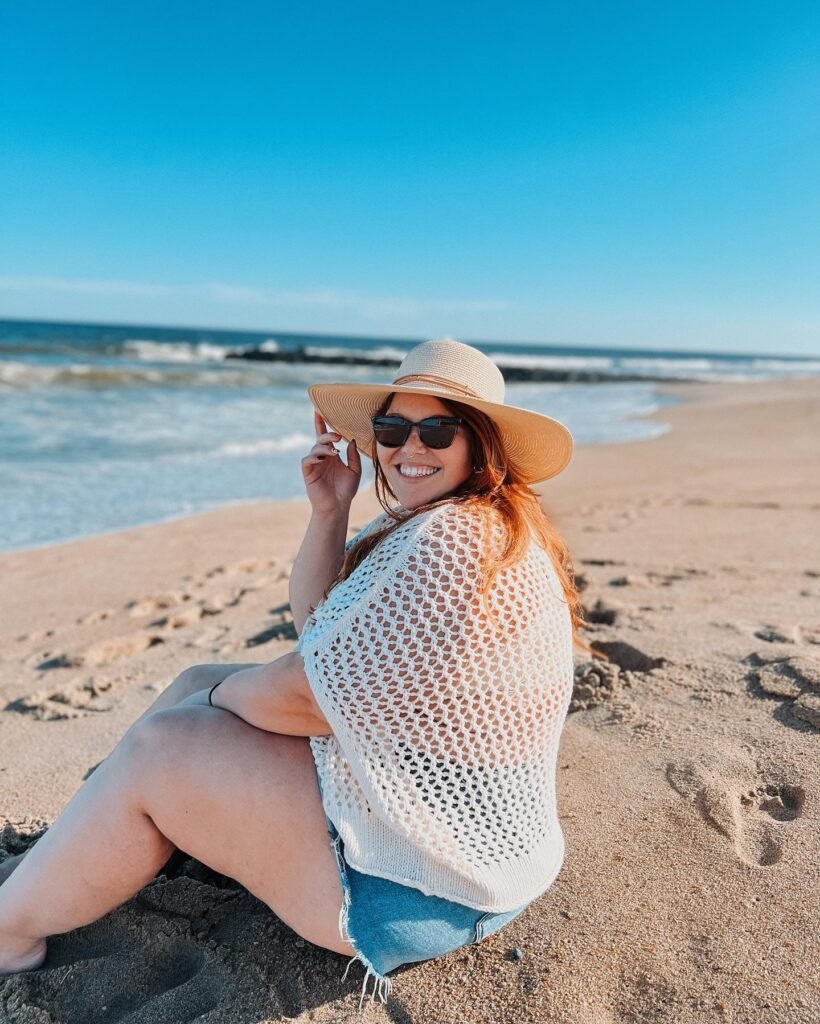 Crochet Poncho Top Over Cutoff