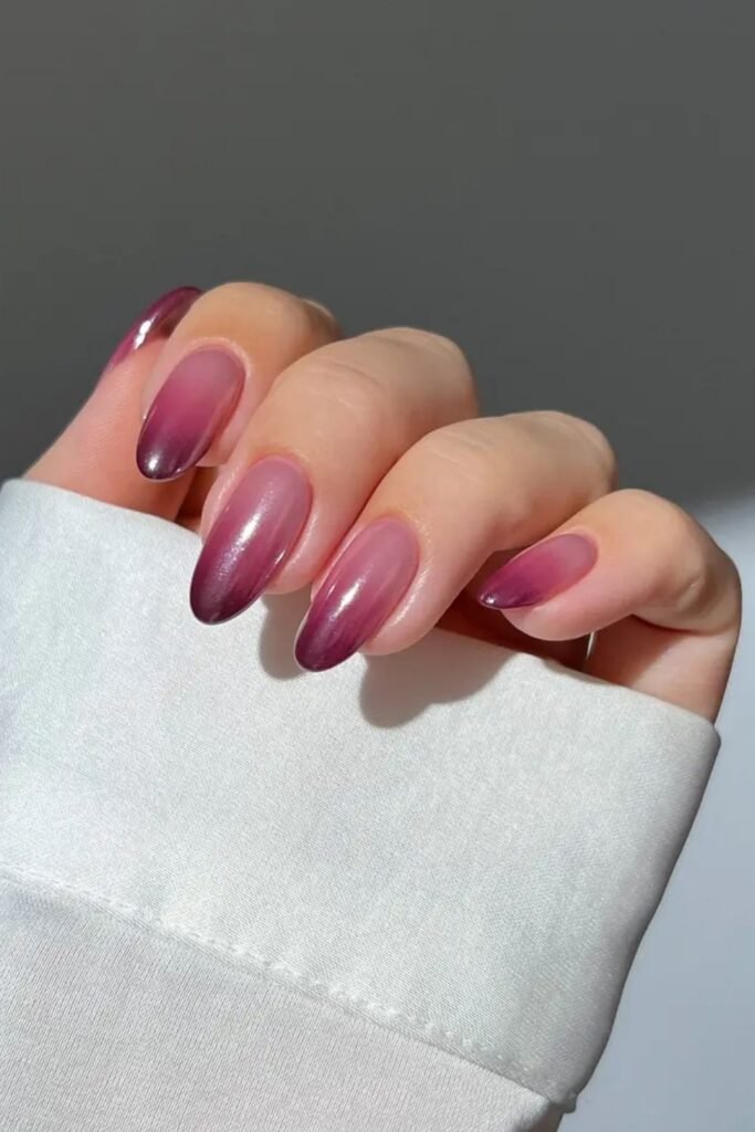 Deep Wine Fade Going Dark at the Tips