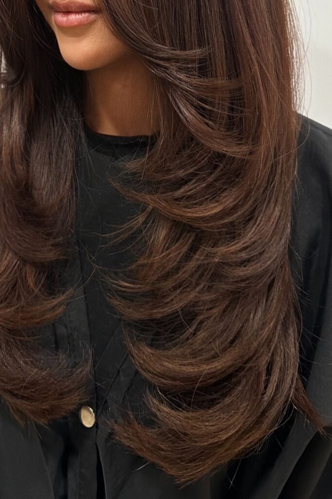 Glossy Chocolate Brown With Sliced Layers