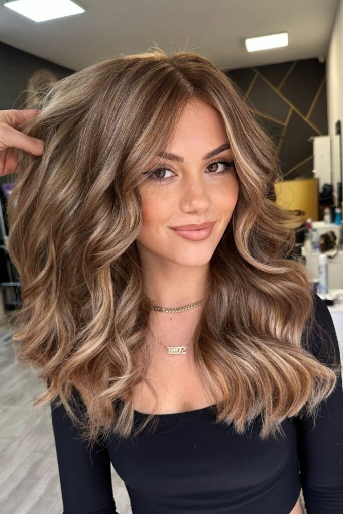 Honey Bronde Balayage for Light Brown Hair