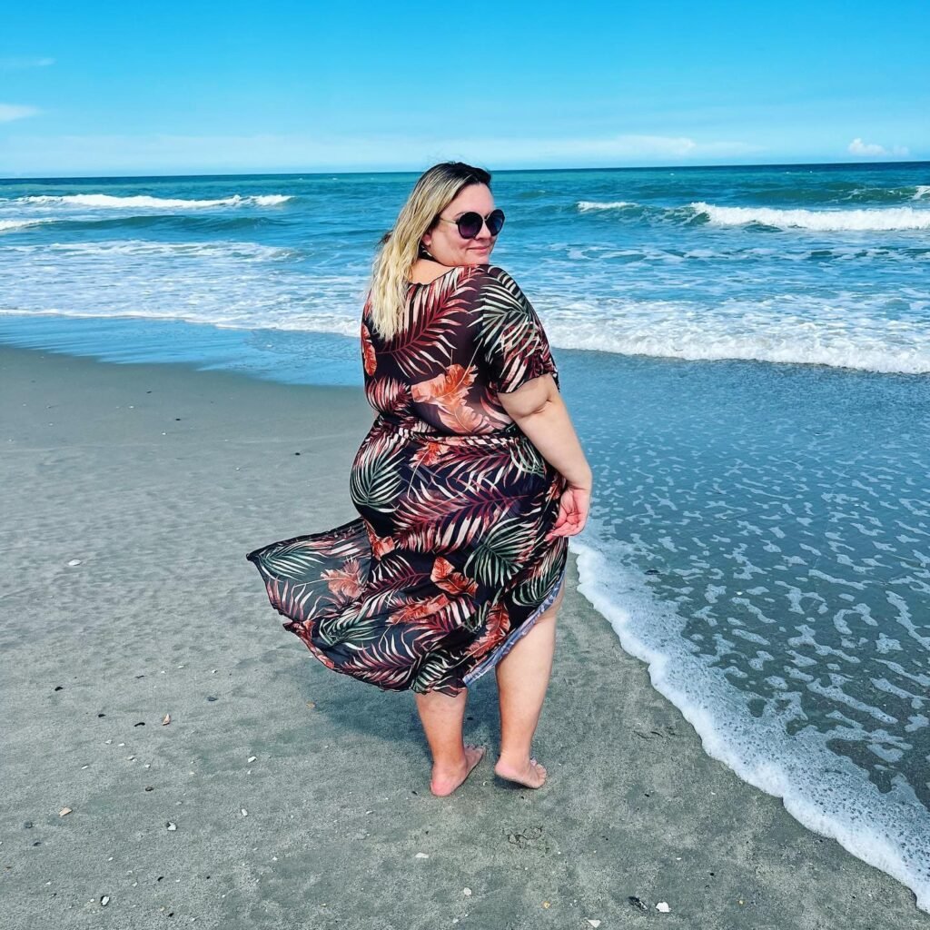 Sheer Palm Print Maxi Over Your Swimsuit