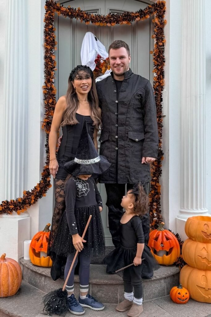 All-Black Witch Family With Different Silhouettes