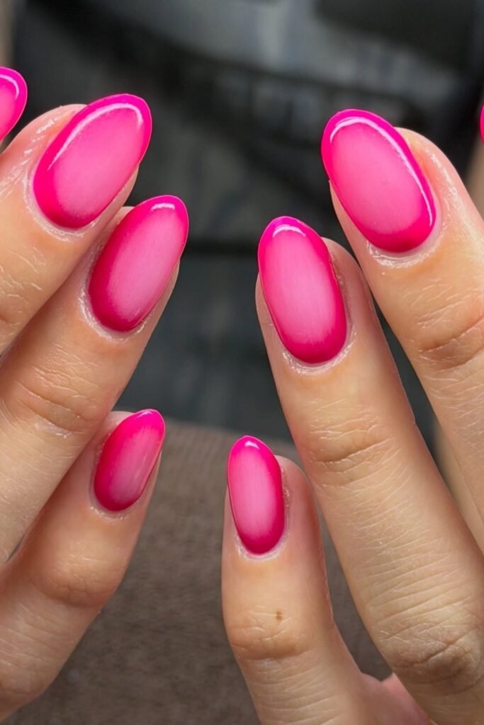 Barbie Pink Border With a Soft Blush Middle
