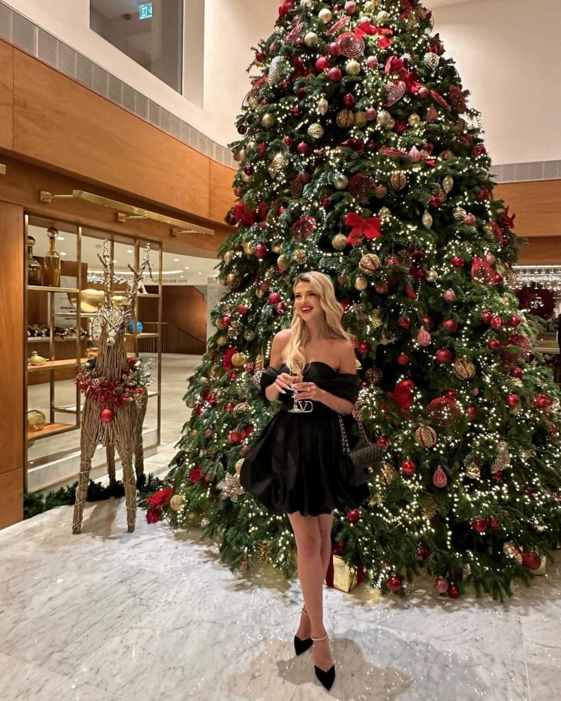 Black Bubble Dress for a Classy Christmas Party