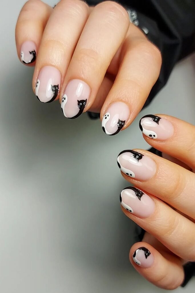 Black Cat and Ghost Micro French on a Milky Base