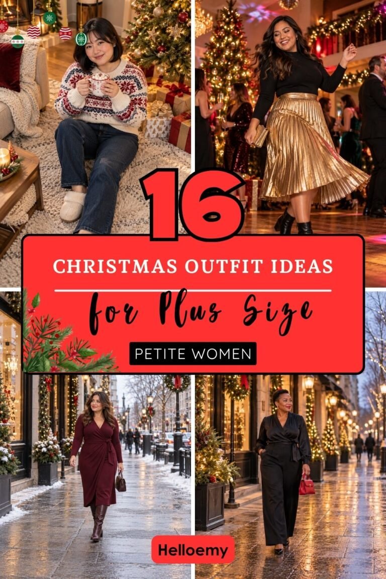 Christmas outfit ideas for plus size petite women