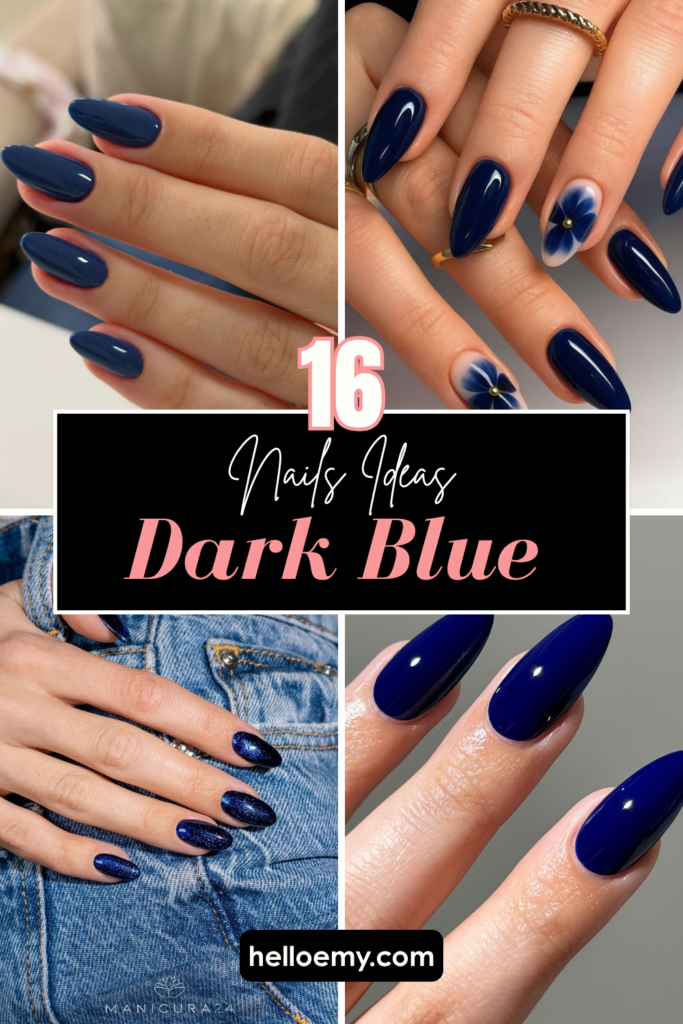 Dark Blue nail ideas