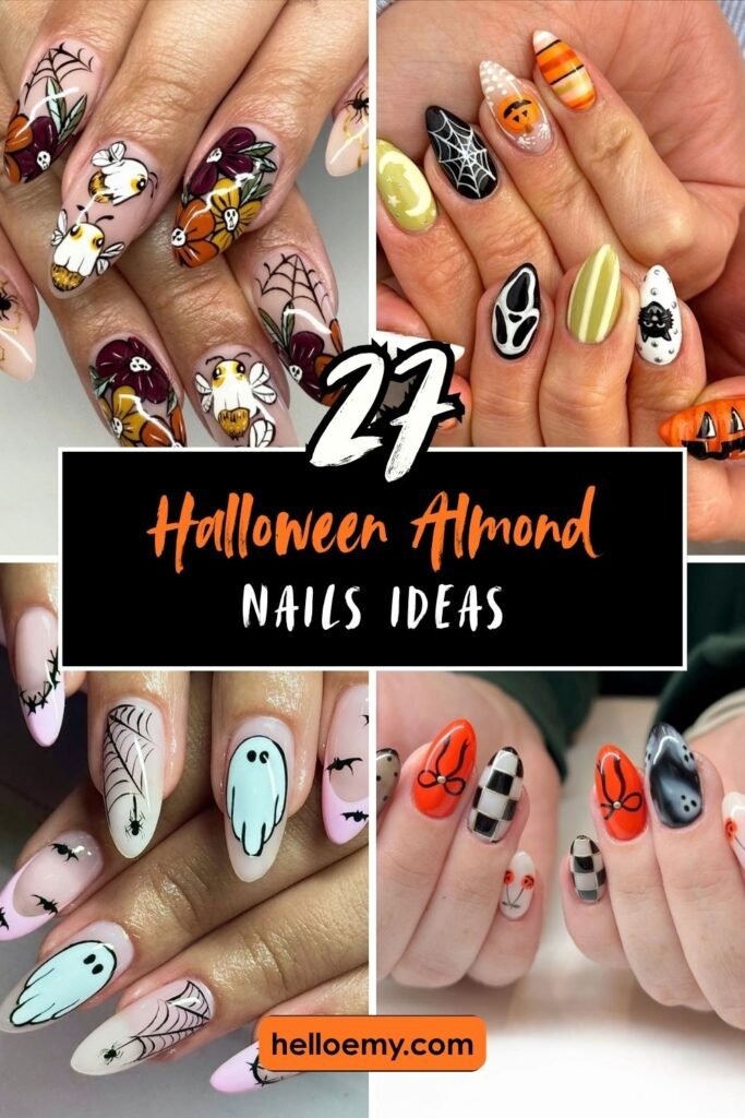 Halloween Almond Nails