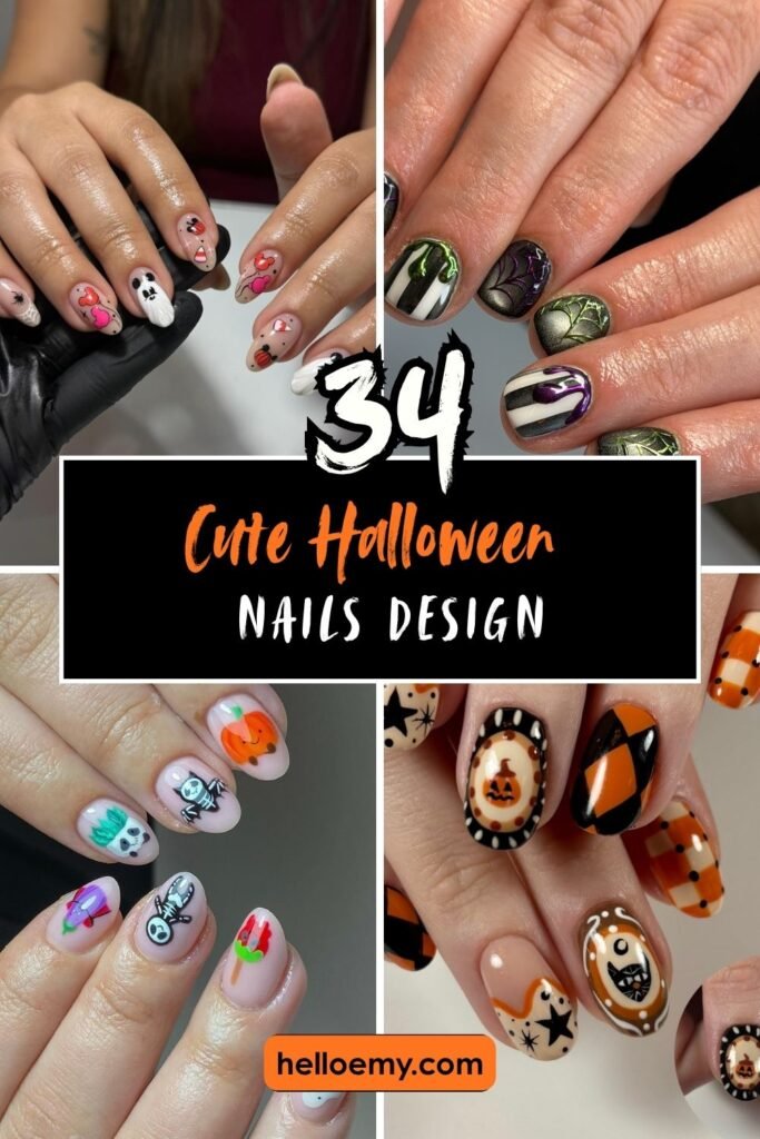 Halloween cute nails