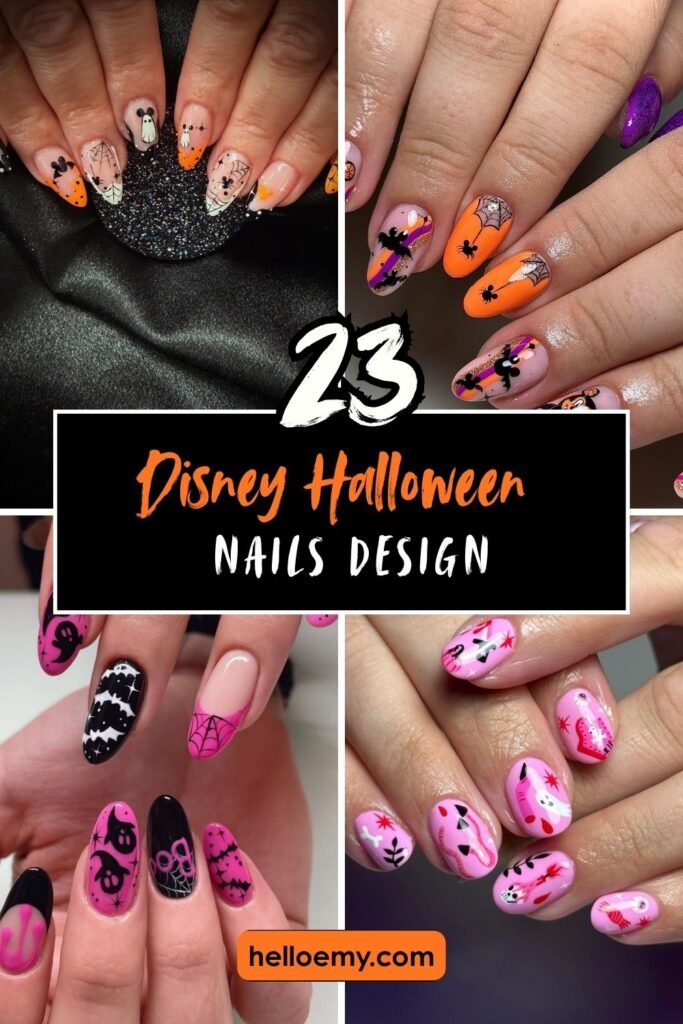 Halloween disney nails