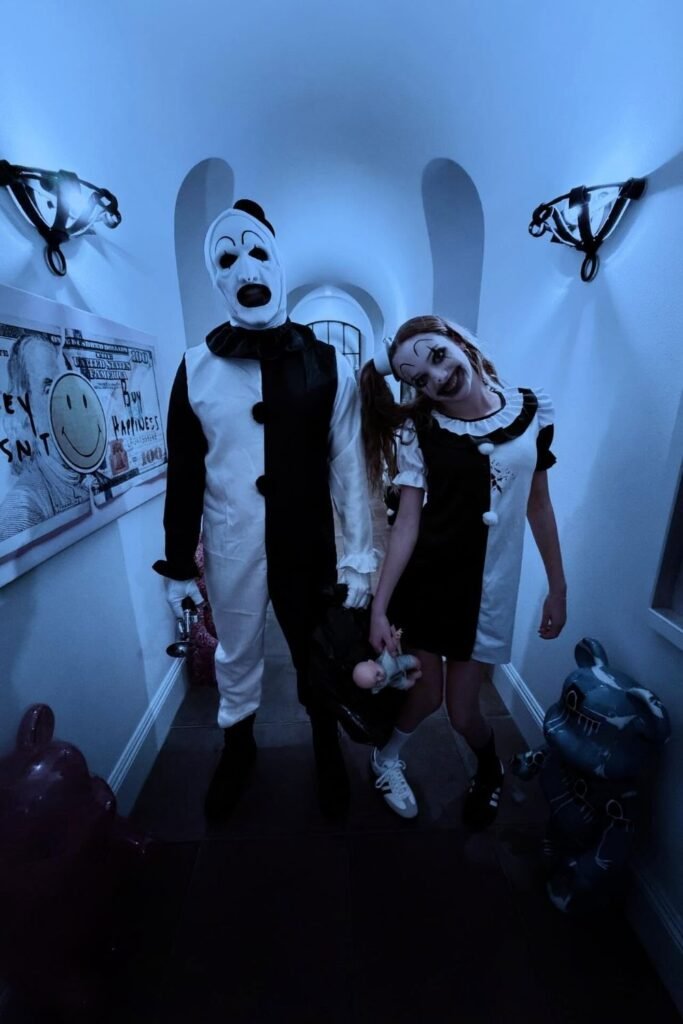 Matching Black and White Clowns for Couples