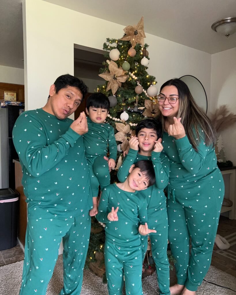 Minimal Green Matching Pajamas for the Whole Family