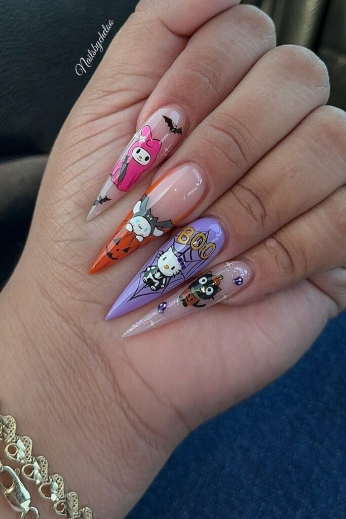 Mixed Sanrio Halloween Stiletto Nai